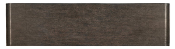 Hooker Furniture Commerce Metropolitan Credenza With Dark Oak Veneer, Gold Accents, Soft-Close Doors & Wire Management 7228-85098-85