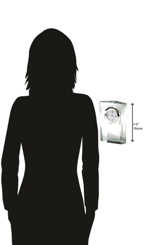 Hekman Furniture 645720 Quest Crystal Table Clock - Elegant Multifaceted Design, Perfect Gift For Any Occasion  Quest Tabletop Clock 645720