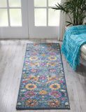 Nourison Passion PSN01 Machine Made Power-loomed No Border Indoor Only Bohemian Transitional Rug Denim, Denim 100% Polypropylene 99446387530