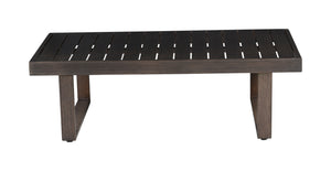 English Elm Steve Silver - Wyatt Burnished Walnut Patio Cocktail Table — Outdoor Wood Plank Top, Levelers, Indoor Look Built for Outdoors B081P157745