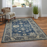 Feizy Rugs Fillmore Wool Hand Knotted Classic Rug Blue/Gray 3' x 5'