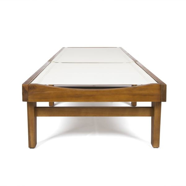 English Elm Summerland Acacia Wood Outdoor Chaise Lounge with Breathable Mesh Seat for Patio 60018.00