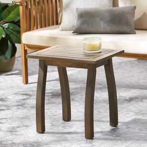 Christopher Knight Home® - Noble House - Selma Outdoor Acacia Wood Accent Table, Gray Finish