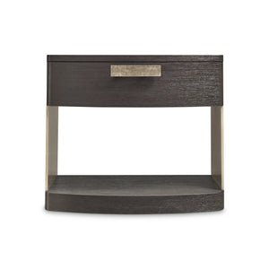 Bernhardt Bernhardt Geneve Oak and Cast Aluminum Nightstand with Usb Charging Modern Bedroom 392228