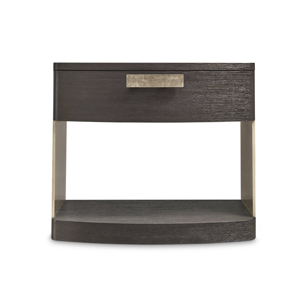 Bernhardt Bernhardt Geneve Oak and Cast Aluminum Nightstand with Usb Charging Modern Bedroom 392228