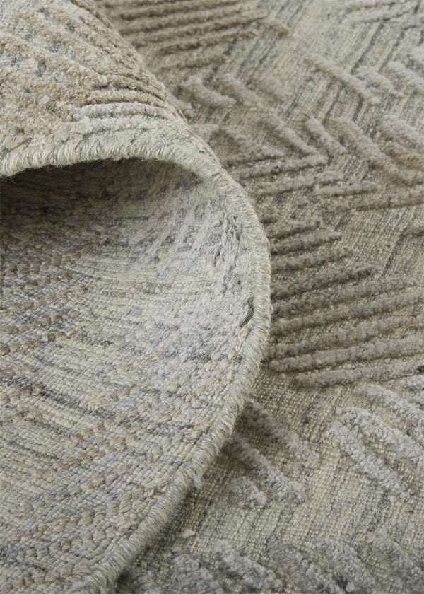 Feizy Rugs Elias Hand Woven Abstract Geometric Rug In Viscose And Wool - Elevate Your Home Décor Today! Gray,Taupe Viscose,Wool Els6718fgrybrng00