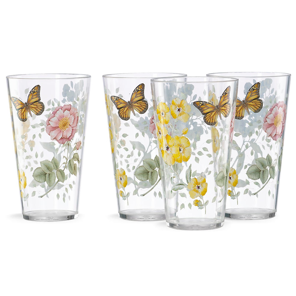 Lenox Butterfly Meadow Acrylic 4-Piece Highball Glass Set Multi, NO COLOR ACRYLIC 866239