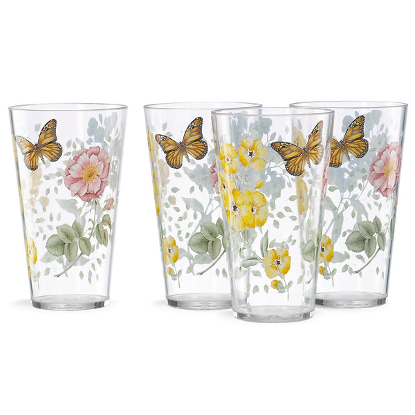 Lenox Butterfly Meadow Acrylic 4-Piece Highball Glass Set Multi, NO COLOR ACRYLIC 866239
