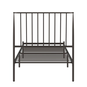 Homelegance By Top-Line Dante Metal Platform Bed with Curved Metal Headboard Dark Bronze Metal