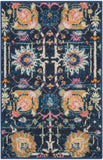 Nourison Passion PSN01 Machine Made Power-loomed No Border Indoor Only Bohemian Transitional Rug Navy, Navy 100% Polypropylene 99446272089