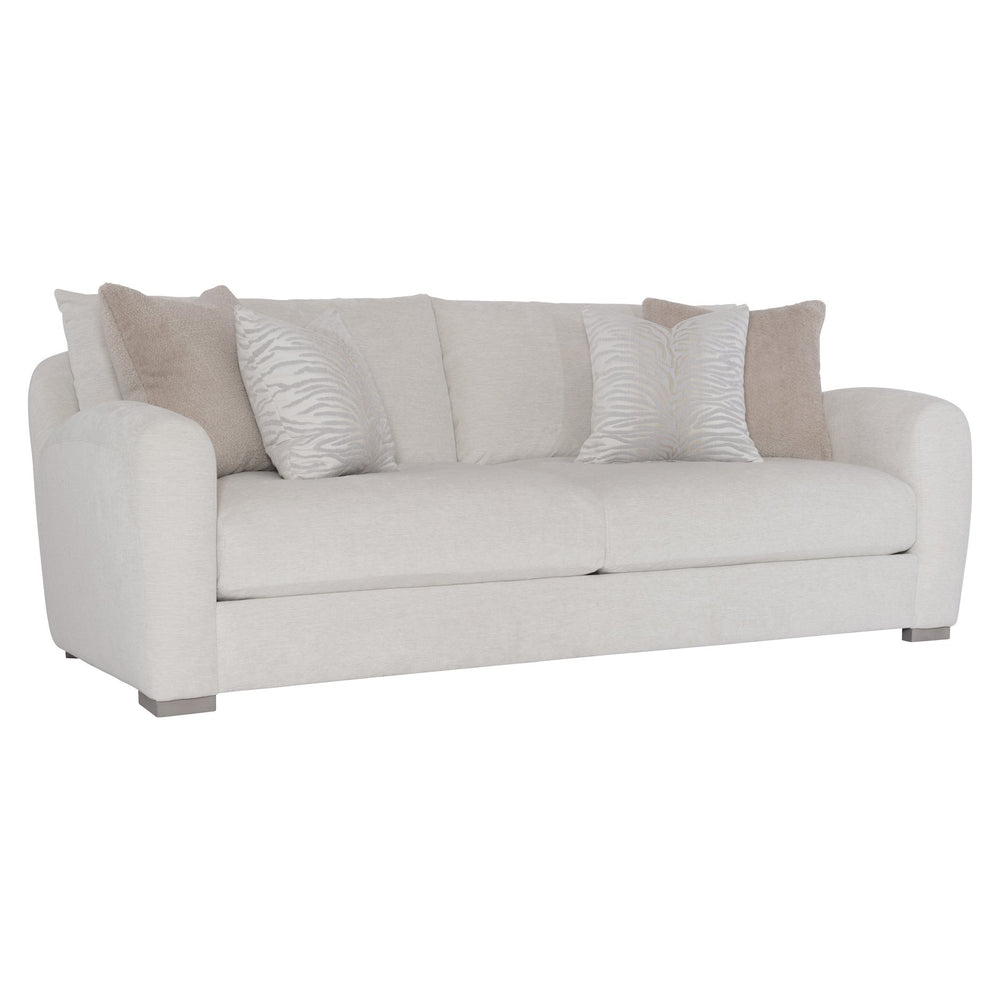 Bernhardt Bernhardt Asher Sculpted Fabric Sofa With Deep Seats, Curved Arms & Plush Back Cushions, Customizable - Made to Order P1056A