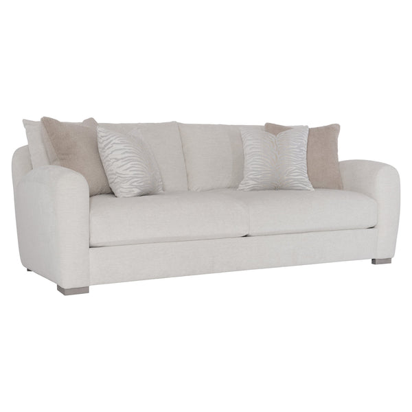 Bernhardt Bernhardt Asher Sculpted Fabric Sofa With Deep Seats, Curved Arms & Plush Back Cushions, Customizable - Made to Order P1056A