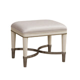 Grace Vanity Stool White with Opulent Opal Finish P377136 Pulaski Furniture