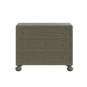 A.R.T. Furniture Harbor Accent Chest in Weathered Sage Green - Rustic Charm with Scalloped Trim & Three Drawers 338397-2718