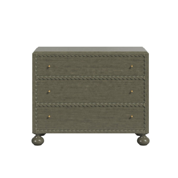 A.R.T. Furniture Harbor Accent Chest in Weathered Sage Green - Rustic Charm with Scalloped Trim & Three Drawers 338397-2718