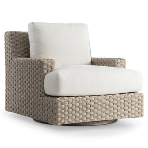 Bernhardt Bernhardt Trieste Outdoor Swivel Chair — Made-To-Order Wicker Lounge, Uv-Resistant Cushioned Comfort O1413SA
