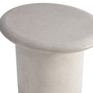 Bernhardt Bernhardt Modern Decliff Side Table In Pumice Cast Resin — Sculptural Pedestal Accent, 26"W X22"D 530130