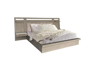 Parker House Pure Modern Bedroom Queen Platform Wall Bed Moonstone Oak Solids / Oak Veneers BPUR#1250-4