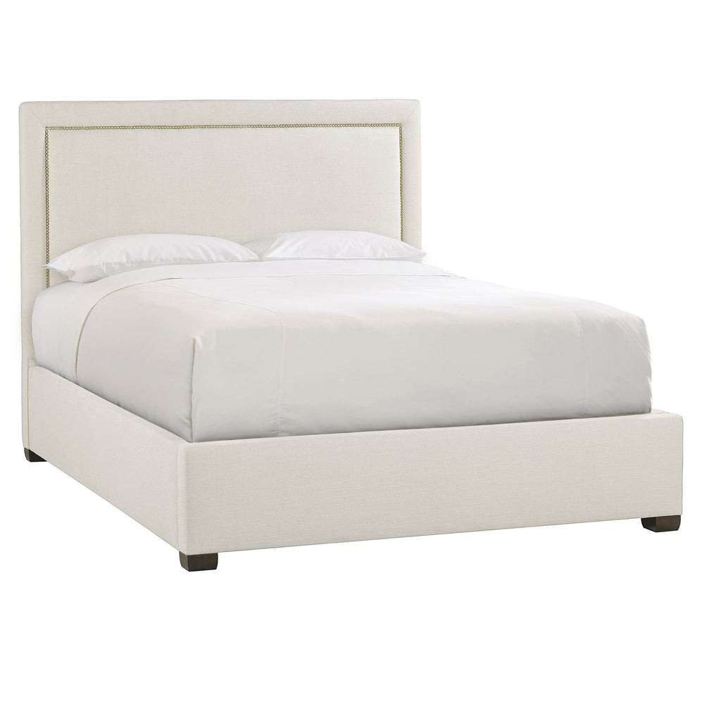 Bernhardt Bernhardt Morgan Upholstered Panel Bed With Picture-Frame Headboard, Optional Nailhead Trim, Espresso Feet K1437