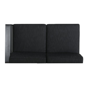 English Elm Cape Coral Modular Outdoor Sectional Aluminum Frame Khaki Cushions Glass Table 57591.00GRY