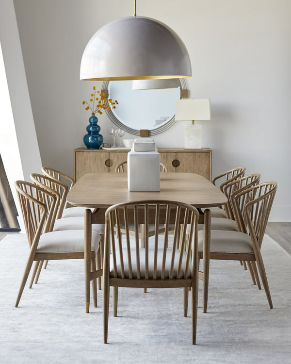 A.R.T. Furniture Finn Mid-century Modern Spindle Dining Chair - Tawny Finish, Upholstered Comfort & Style (Set Of 2) - Set Of 2 Light Brown, Beige Parawood Solids,Elm Veneer,Foam,Fiber,Fabric 313204-2803