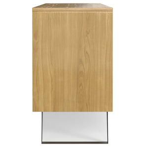 English Elm Lowry - Modern Industrial Sideboard Buffet In Warm Oak Veneer With Durable Storage Solutions B136P158871