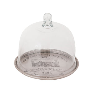 Napa Tray with Cloche - Large Antique Silver TRAY003F Elk Home