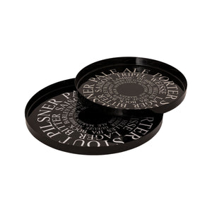 Hops Tray - Set of 2 Black TRAY065 Elk Home