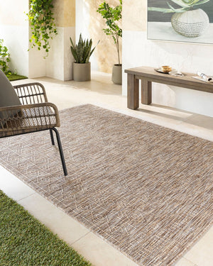 Livabliss Terrace Collection Machine Woven Polypropylene Rug for Entryway Balcony or Patio Yellow, Mustard 3'11" x 5'7" TRC2304-31157
