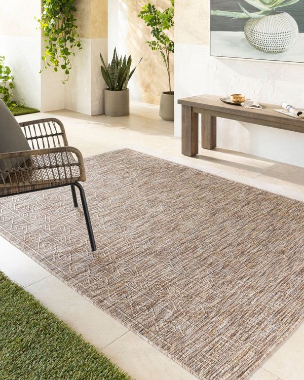 Livabliss Terrace Collection Machine Woven Polypropylene Rug for Entryway Balcony or Patio Yellow, Mustard 3'11" x 5'7" TRC2304-31157