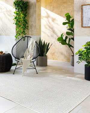Livabliss Terrace Collection Polypropylene Machine Woven Rug for Entryways and High Traffic Zones Light Beige, Cr 7'10" x 10' TRC2310-71010