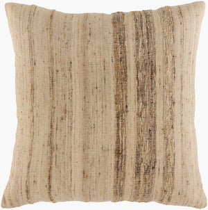 Livabliss Taren Silk Cotton Blend Woven Square Throw Pillow Luxe Accent for Sofa or Bed TREN001-1818