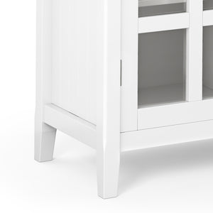 English Elm Acadian 39" Wide Solid Wood Transitional Storage Cabinet - White, Stylish & Functional Home Organizer B136P158280