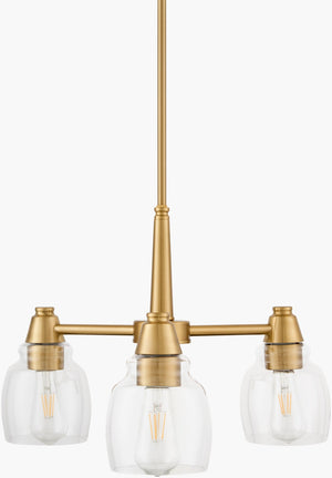 Livabliss Tarrega Art Deco Iron and Glass Chandelier Geometric Ambient Light for Dining Rooms TRG-001