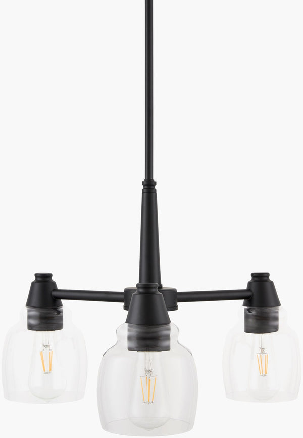 Livabliss Tarrega Art Deco Iron Frame Chandelier with Glass Shades for Dining Room or Foyer TRG-002