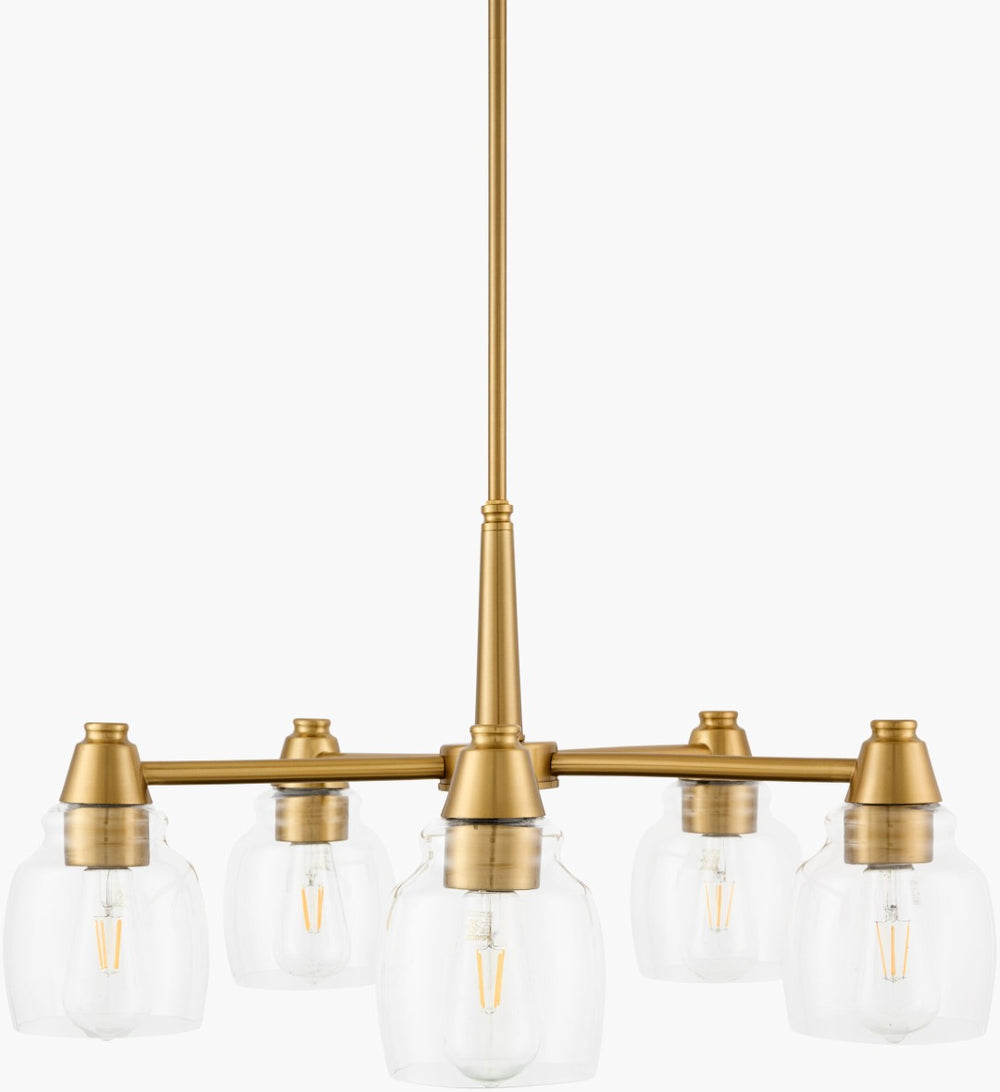 Livabliss Tarrega Iron and Glass Art Deco Chandelier Wide Ceiling Fixture for Dining Rooms TRG-003