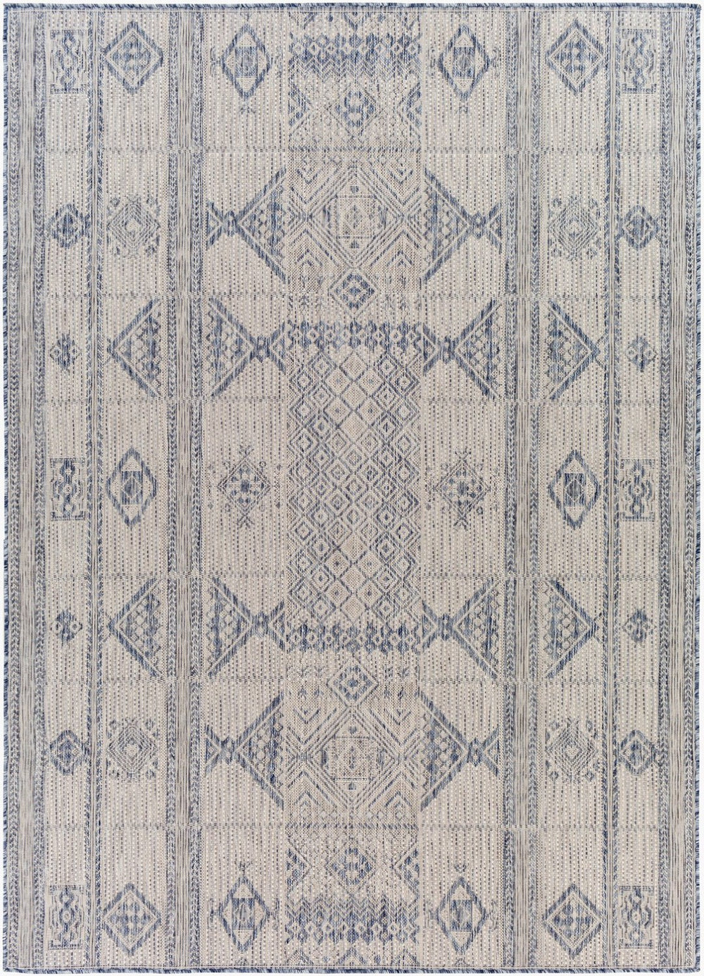 Livabliss Tuareg Flatweave Polypropylene Area Rug Bohemian Geometric Pattern for Indoor Outdoor Use TRG2306-71010