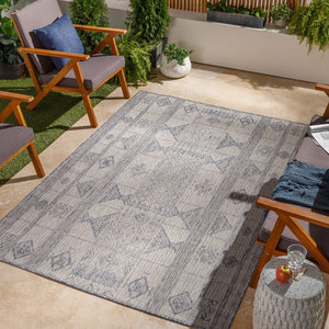 Livabliss Tuareg Flatweave Polypropylene Area Rug Bohemian Geometric Pattern for Indoor Outdoor Use TRG2306-71010