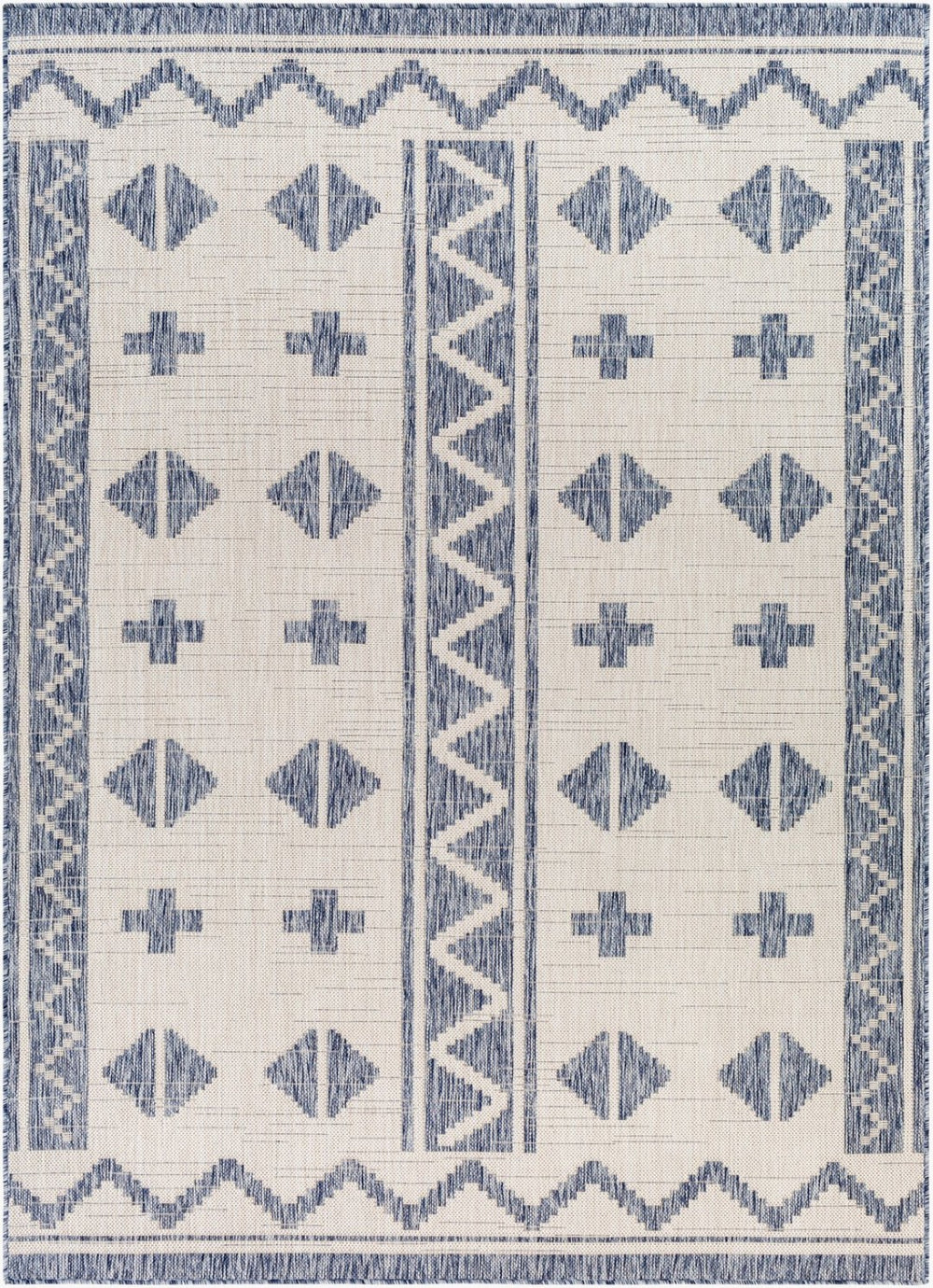 Livabliss Tuareg Global Geometric Flatweave Polypropylene Rug for Indoor Outdoor Living Spaces TRG2310-537