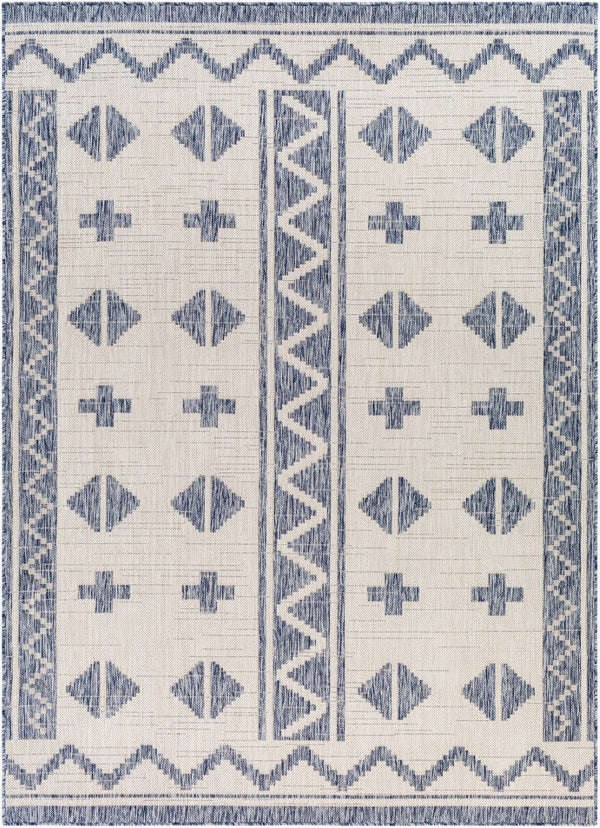 Livabliss Tuareg Global Geometric Flatweave Polypropylene Rug for Indoor Outdoor Living Spaces TRG2310-537