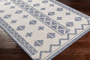 Livabliss Tuareg Global Geometric Flatweave Polypropylene Rug for Indoor Outdoor Living Spaces TRG2310-537