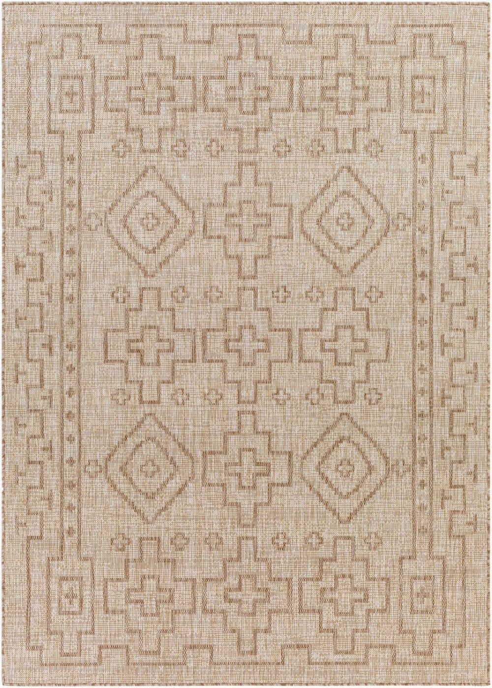 Livabliss Tuareg Flatweave Polypropylene Area Rug Global Pattern Indoor Outdoor Patio TRG2317-9212
