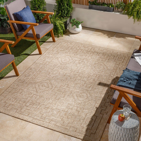 Livabliss Tuareg Flatweave Polypropylene Area Rug Global Pattern Indoor Outdoor Patio TRG2317-9212