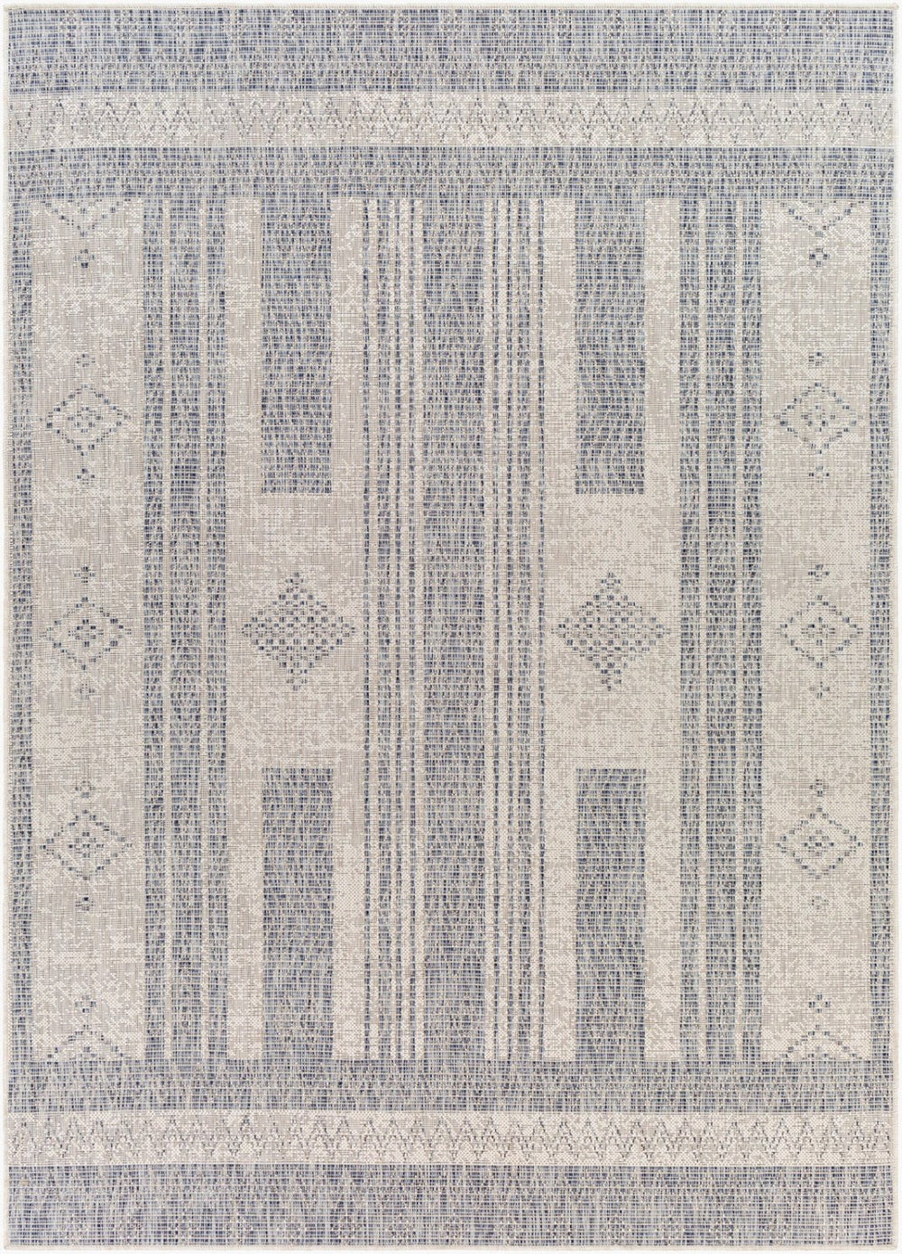 Livabliss Tuareg Flatweave Polypropylene Outdoor Rug Global Boho Pattern Weather Resistant Patio TRG2320-9212