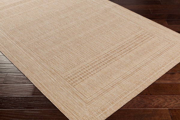 Livabliss Tuareg Bohemian Global Area Rug Polypropylene Outdoor Safe High Traffic Indoor Accent Light Beige, Ta 7'10" x 10' TRG2331-71010