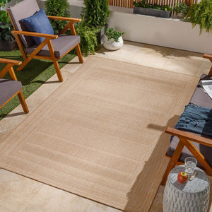Livabliss Tuareg Bohemian Global Area Rug Polypropylene Outdoor Safe High Traffic Indoor Accent Light Beige, Ta 7'10" x 10' TRG2331-71010