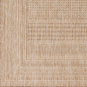 Livabliss Tuareg Bohemian Global Area Rug Polypropylene Outdoor Safe High Traffic Indoor Accent Light Beige, Ta 7'10" x 10' TRG2331-71010