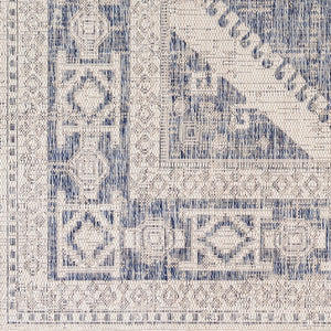 Livabliss Tuareg Global Pattern Polypropylene Area Rug for Indoor Outdoor Living Spaces Pale Blue, Tan 9'2" x 12' TRG2344-9212