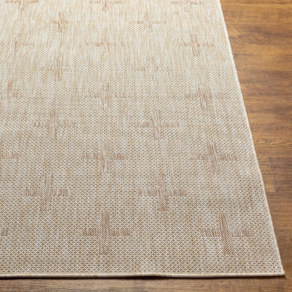 Livabliss Tuareg Moroccan Geometric Indoor Outdoor Polypropylene Area Rug for Living Rooms Tan, Cream 6'7" x 9' TRG2357-679