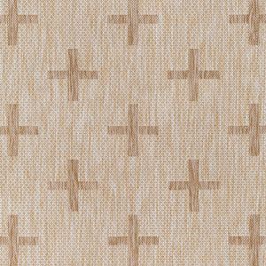Livabliss Tuareg Moroccan Geometric Indoor Outdoor Polypropylene Area Rug for Living Rooms Tan, Cream 6'7" x 9' TRG2357-679